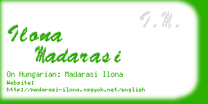 ilona madarasi business card